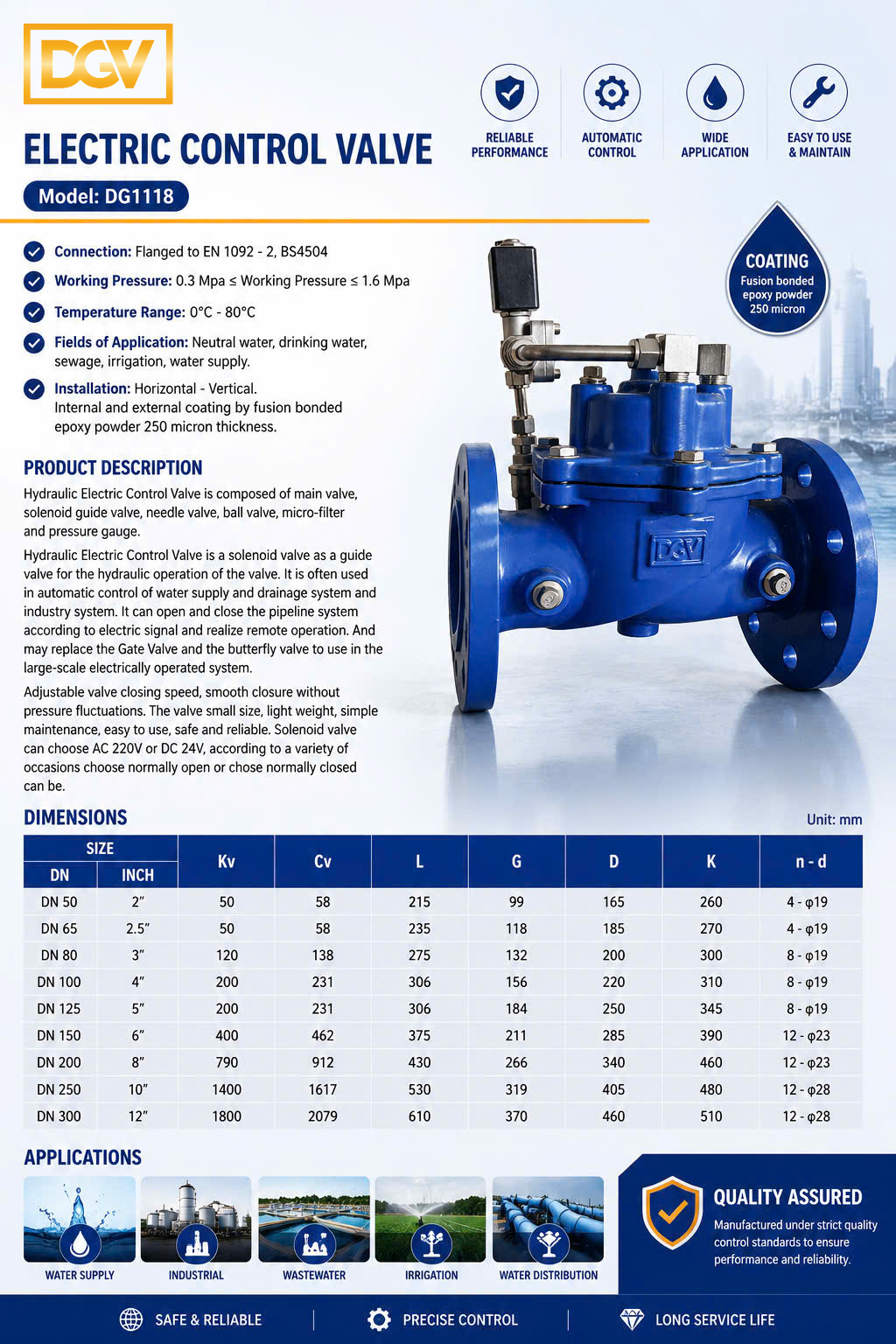 ELECTRIC CONTROL VALVE